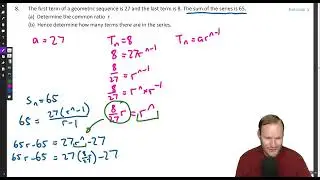 Grade 12 1.1 Sequences and Series Exercise 5 Question 8