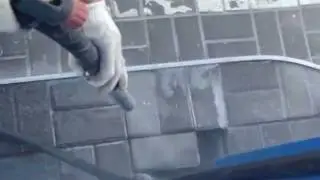 Мягкий бластинг - Очистка брусчатки на АЗС. Ярославль