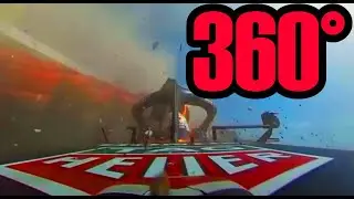 360 degree shot of Max Verstappen Lewis Hamilton's HORRIBLE CRASH!