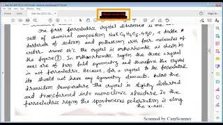 Ferroelectrics : Part - I