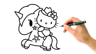 I Tried the Hello Kitty Unicorn Drawing Tutorial!