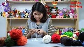 Hướng dẫn làm chú gấu dâu tây mini bằng len - [PART 2] | Hoài An Thủ Công