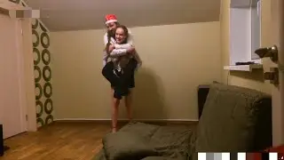 Tall Girlfriend Lift and Carry Short Boyfriend on Birthday!