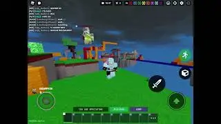 some swimming hackers in bedwars