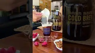 New drink alert: Almond Cold Brew with Raspberry Cold Foam #coldfoam #coldbrew #kahwa #coffee