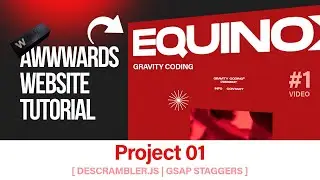 Awwwards Worthy Website #1 | Project 01: Interactive Text & GSAP Stagger Animations (HTML, CSS, JS)