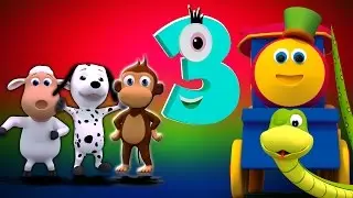 สิบในเตียง | คล้องจองสำหรับเด็กที่ | เด็กบ๊อง | Bob Train | 3D Songs For Children | Ten In The Bed
