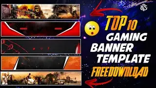 Top 10 Gaming Banner Template No text | Gaming banner art | free fire pubg banner template free