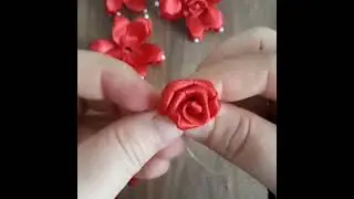 Saten kurdeladan çok kolay  toka nasıl yapılır? How to make a very easy hair clip from satin ribbon.