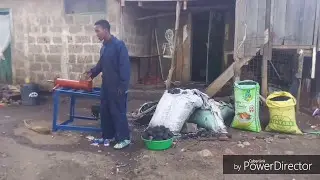 How to make Charcoal  briquettes + briquette press machine_HD