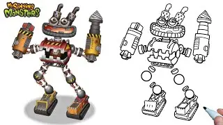 How to draw Epic Wubbox (Earth Island) from My Singing Monsters step by step