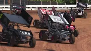 2018 iRacing World of Outlaws Sprint Car Championship Series in slow motion