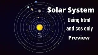Solar System using html and css.