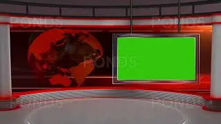 News TV Studio Set 26 - Virtual Green Screen Background Loop