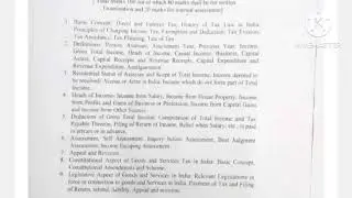 CU BA LLB 9TH SEM TAXATION SYLLABUS CHANGE DISCUSSION