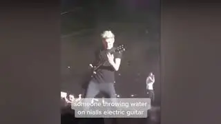 SomeOne Throwing Water On Niall's Electric Guitar || Rare Video