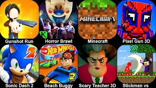 Ice Scream: Horror Brawl,Minecraft,Pixel Gun 3D,Sonic Dash 2,Beach Buggy Racing 2,Scary Teacher 3D