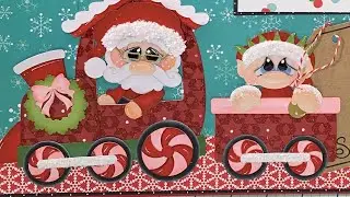 Christmas Train scrapbooking layout process