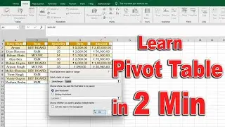 Learn Pivot Table in 2 Minutes | Excel Tutorial Part 6/50