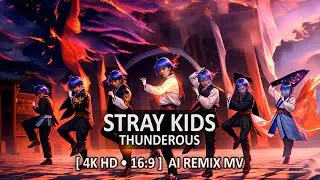 Stray Kids - ‘Thunderous’ AI Remix MV ( Winter Flame V2 Concept - Generative AI ) [스트레이 키즈]