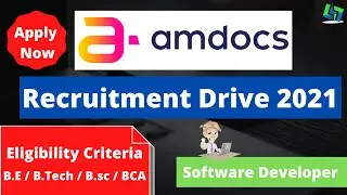 Amdocs Recruitment 2021 | Off Campus Drive | Freshers Hiring | Eligibility Criteria