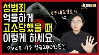 성범죄 억울하게 고소당했을 때 대처법! 로펌대표변호사가 알려드립니다! 성범죄 무고죄 성폭행 성폭력 성희롱 형사고소대처법