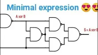 Full adder with Nand gate minimal expression part 2