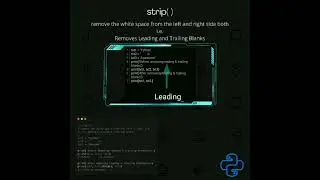 strip( ) | python tutorial #shorts #python #pythonprogramming