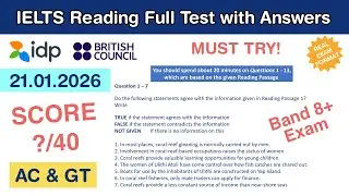 IELTS Reading Practice Test with Answers 21.01.2026 - Test 