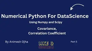Covariance, Correlation Coefficient calculation in numpy #numpy #numpytutorial