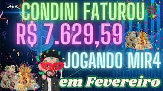 Faturei  R$ 7.629,59 em Fevereiro jogando mir4, @CondniCorp #condinicorp  #mir4