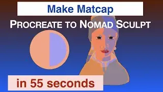 How to Make Matcap in Procreate and Import to Nomad | 55 seconds | Nomad Sculpt