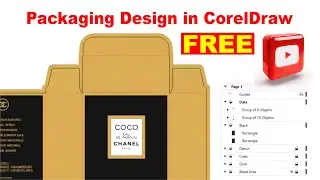 Packaging Design in CorelDraw - Preparing  background in Photoshop, logo, text, barcode & Finishing