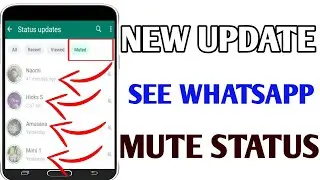 How To See Whatsapp Mute Status // Whatsapp Mute Status Not Showing
