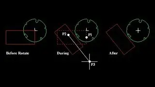 Lesson 28: AutoCAD Rotate with Point or Angle II Rotate Command in AutoCAD II