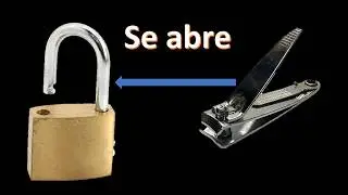 Como abrir un candado con un corta uñas muy facil.
