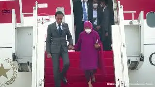 Presiden Jokowi dan Ibu Iriana beserta Rombongan Tiba di Tanah Air Tangerang #jokowi #shorts