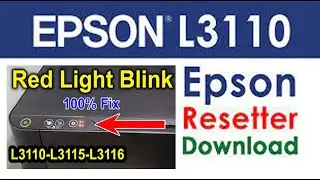 Epson L3110, L3100, L3115, L3116, L3150 red light blinking solution // Service Required Solutions