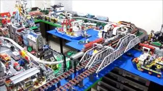 lego trains and monorail running