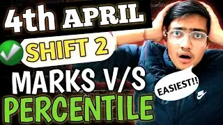 JEE 2024 4th April Shift 2 || Review + Safe Score || 99 Percentile Marks || Marks vs Percentile