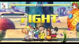 Mugen Request Sandy Cheeks, Panty, Herobrine & Coiny VS Daisy, Mokey, Pikachu & Fred Flintstone