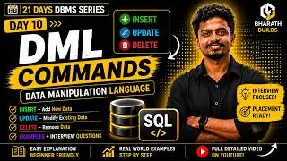 DML Commands in SQL Explained | INSERT, UPDATE & DELETE with Examples |DBMS Placement Series Day 10🔥