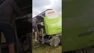 Пресс-подборщик #claas катаем сено #сезон2024 #сенокос #masseyferguson #деревенскаяжизнь