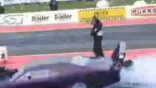 Pro Mod Plymouth Superbird Burnout @ Santa Pod Main Event
