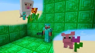 Minecraft 1.15.2. Мини город. Часть 6. Играю с сестрой. Строим Мобов в Майнкрафт.