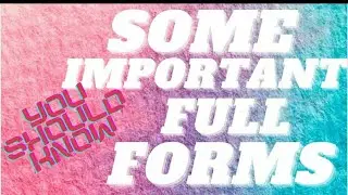 some important full forms |  what  is the full form of PAN???|full form of ATM???