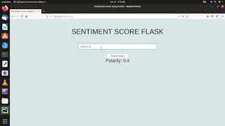 Sentiment Score using Flask