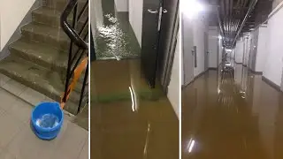 Тропический ливень затопил ЖК Грин Парк на севере Москвы
