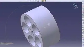 Catia V5 - Shafts, Grooves, and Circular Patterns