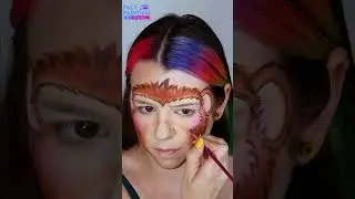 Full face Monkey face paint tutorial for kids #shorts